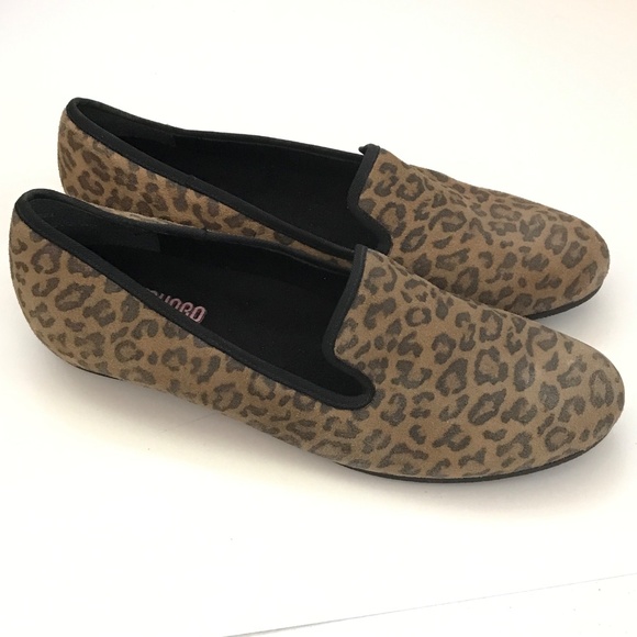 MUNRO Jerrie Leopard Loafer Suede Comfort Flats Black Tan Women’s Size 13 - Picture 5 of 16